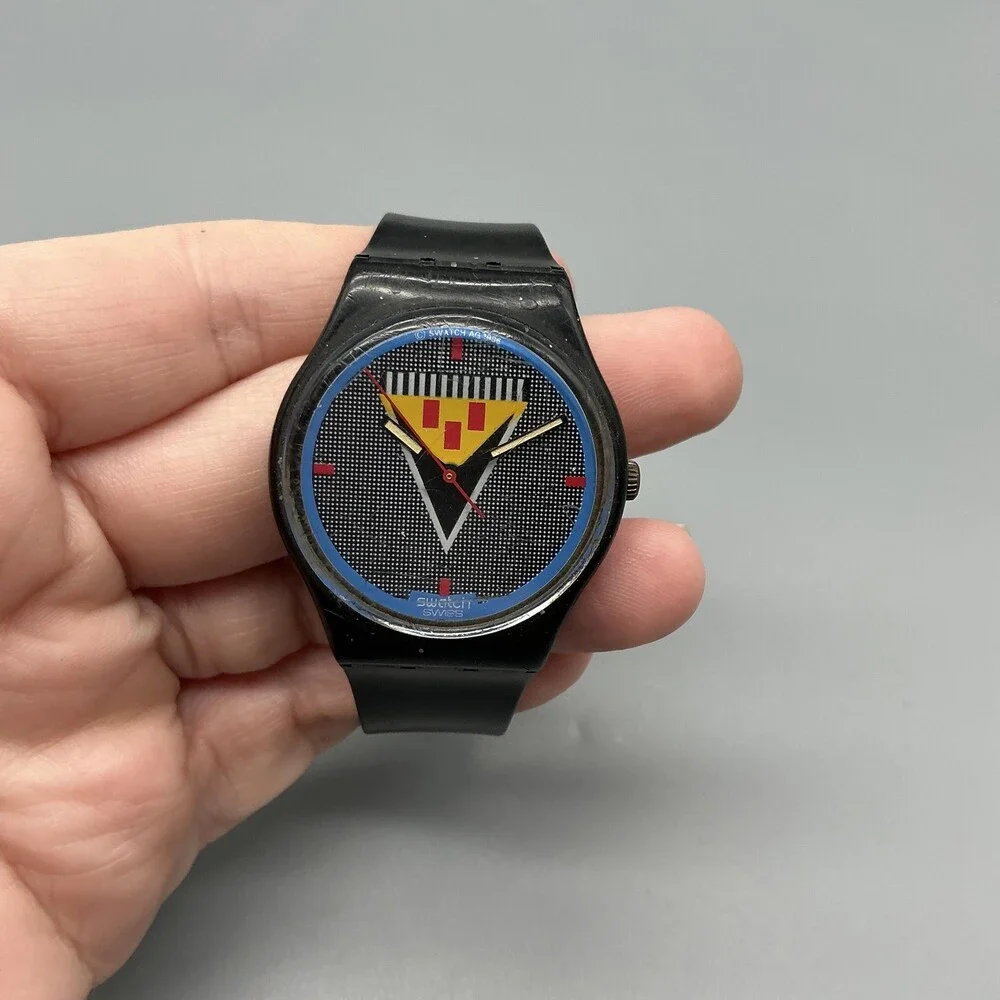 Swatch Lancelot Womens Watch 31mm Geometric Dial GB110 Plastic Swiss New Battery GB110_sa000_er003.png main image 4